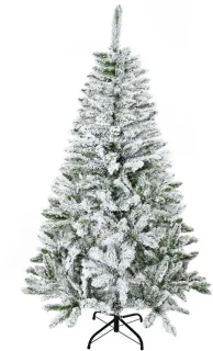 Kunstkerstboom sneeuweffect brandvertragend scharnierend groen/wit