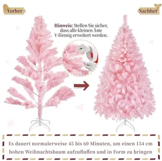 Kunstkerstboom Spar 154 cm Roze