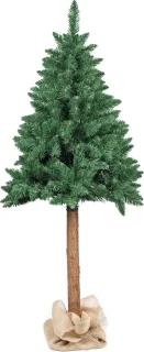 Kunstkerstboom Spar 160 cm met houten stam
