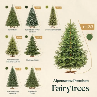 Kunstkerstboom Spar 180 cm met houten standaard