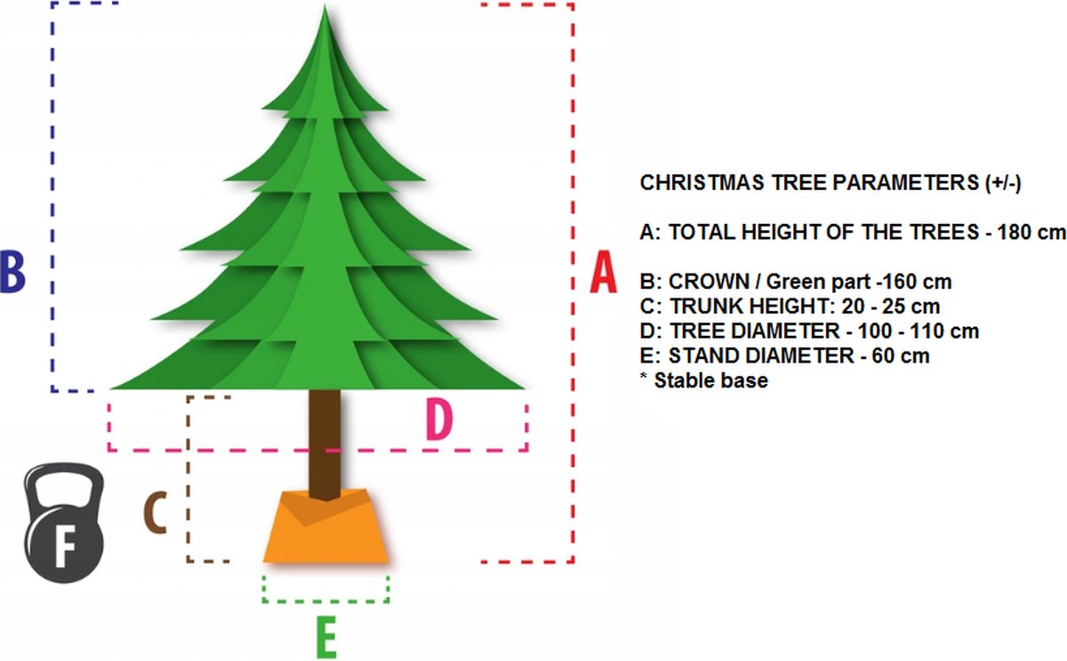 Kunstkerstboom Spar 180 cm