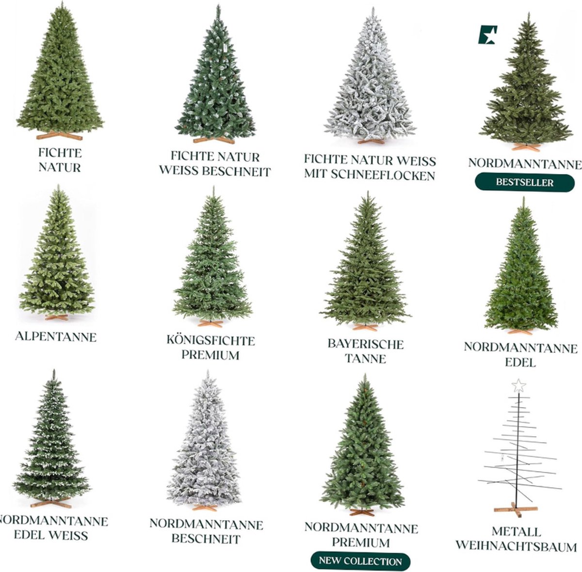 Kunstkerstboom Spar 220 cm Met Houten Stand Made in EU