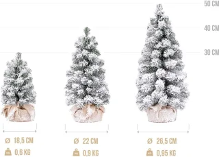 Kunstkerstboom Spar mini 50 cm wit