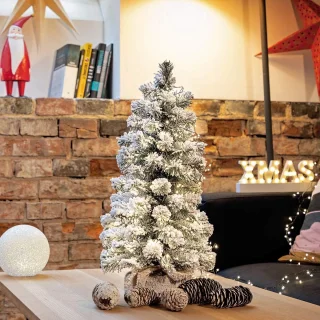 Kunstkerstboom Spar mini 50 cm wit