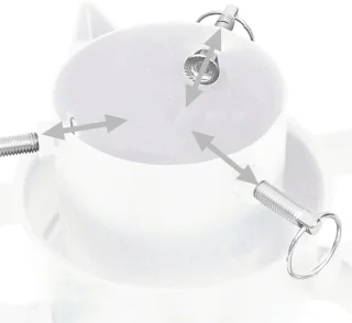 Kunstkerstboom standaard 47x47x13,5 cm wit