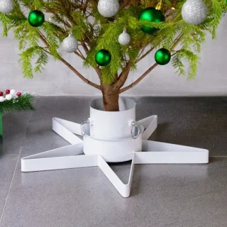 Kunstkerstboom standaard 47x47x13,5 cm wit