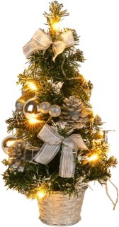 De Kunstkerstboom tafelmodel 40 cm zilver in één oogopslag