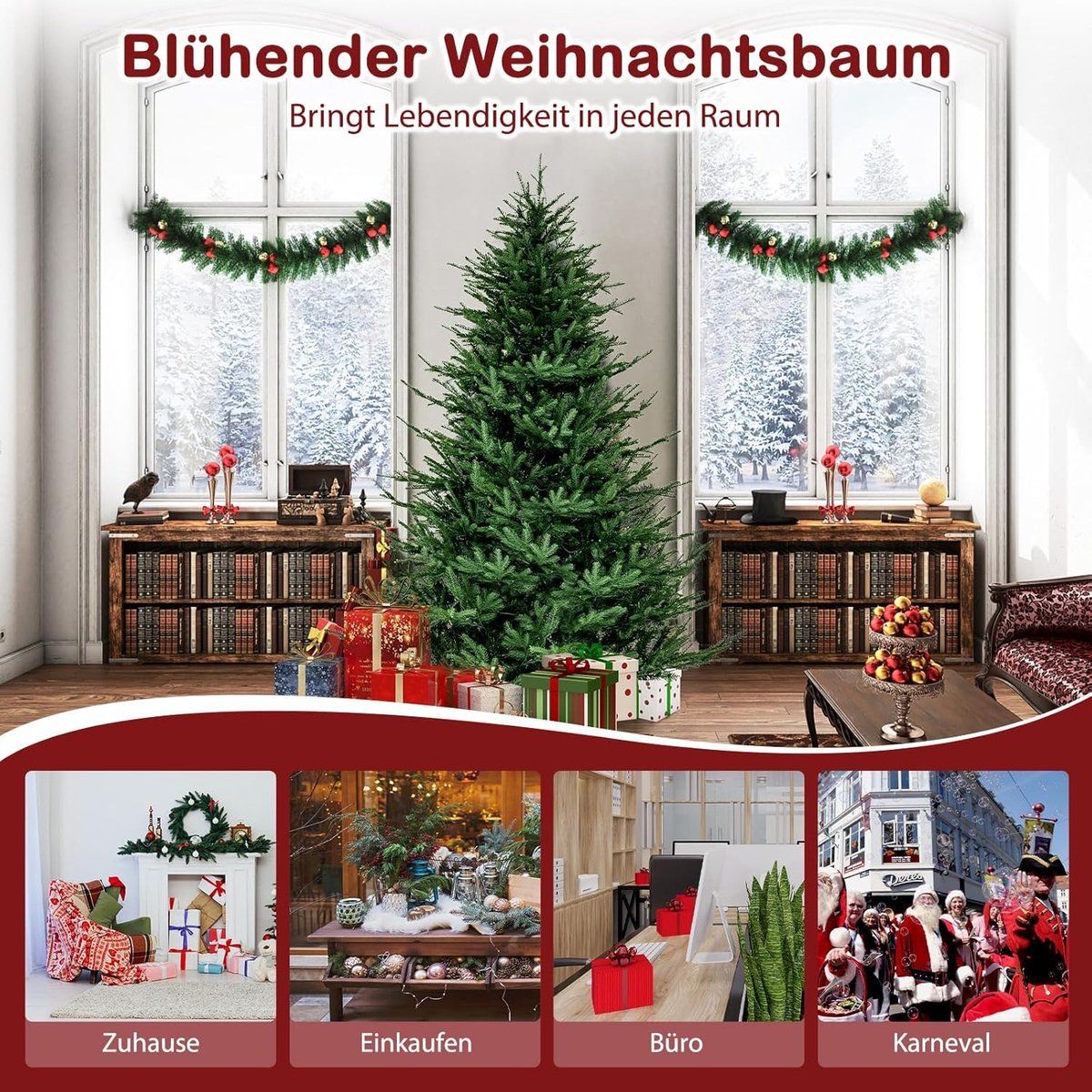Kunstkerstboom Takuit 180 cm met LED verlichting