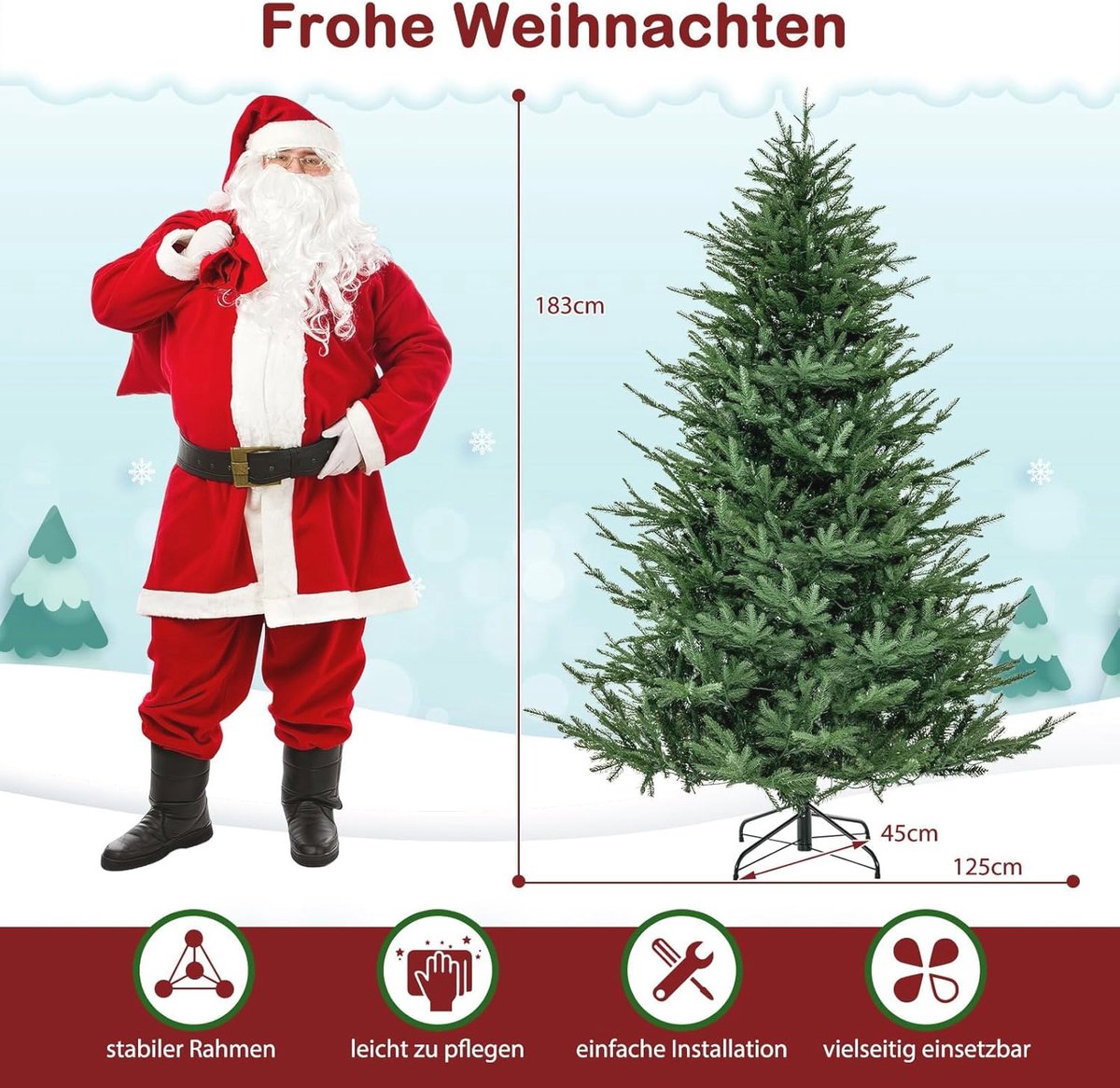 Kunstkerstboom Takuit 180 cm met LED verlichting