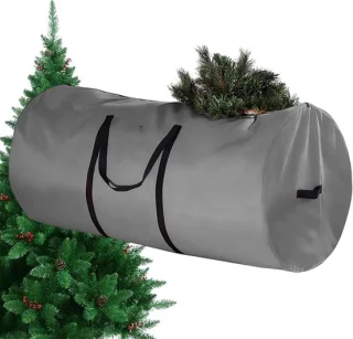 Kunstkerstboom tas 76 x 152 cm grijs