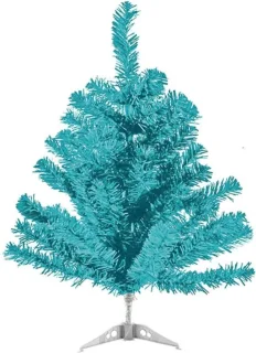 Kunstkerstboom Turquoise met standaard 60/150/180 cm