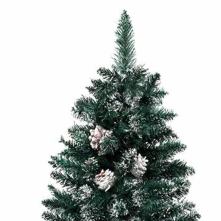 Kunstkerstboom van 210 cm met sneeuwaccenten