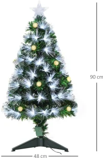 Kunstkerstboom van 90 cm groen en wit