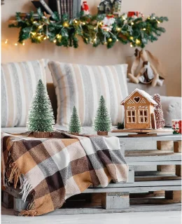 Kunstkerstboom voor tafeldecoratie - mini kerstboom set van 9 stuks, 10/16/20 cm