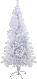 Kunstkerstboom wit 120 cm met ijzeren houder