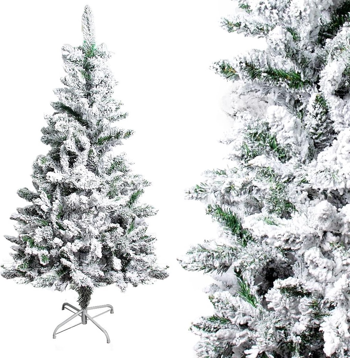 Kunstkerstboom wit 120 cm PVC metaal