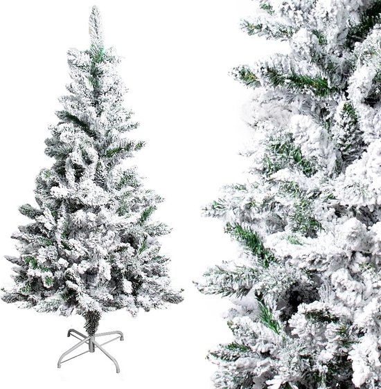 Kunstkerstboom wit 120 cm PVC metaal