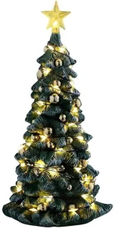 Kunstkerstboom wit met warme sfeerverlichting