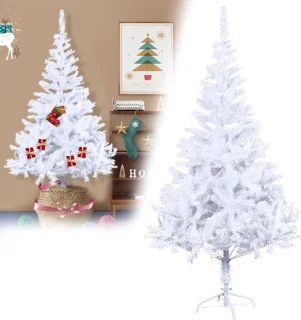 Kunstkerstboom wit PVC 210 cm