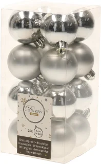 Kunstkerstboom zilver 60 cm 31-delig