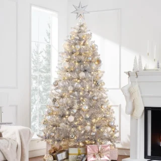 Kunstkerstboom zilver