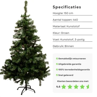 Kunstkerstboom Zilverspar 150 cm