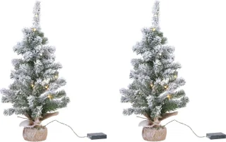 Kunstkerstboompjes 75 cm - set van 2