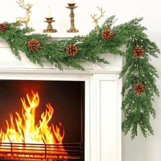 Kunstkerstkrans 195 cm Groen