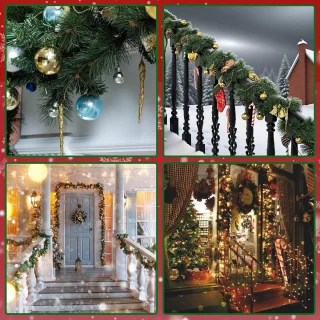 Kunstkerstkrans 2 x 5,5 m