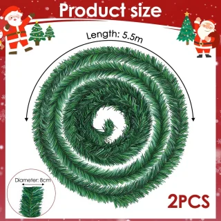 Kunstkerstkrans 2 x 5,5 m