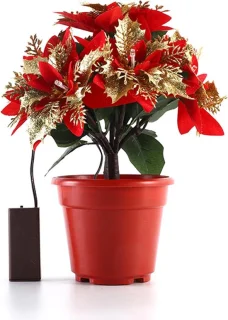Kunstkerstster - Kunstplant 16 x 30 cm - Goud