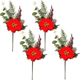 Kunstkerststerren 30 cm - set van 4