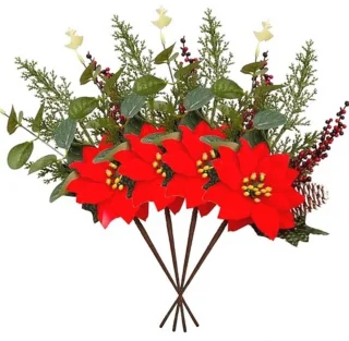 Kunstkerststerren 30 cm - set van 4