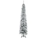 Kunstmatige besneeuwde kerstboom 210 cm smal