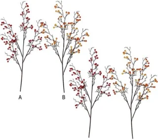 Kunstmatige bessen decoratie takken 80cm rood