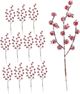 Kunstmatige bessenstelen – rood – 26 cm