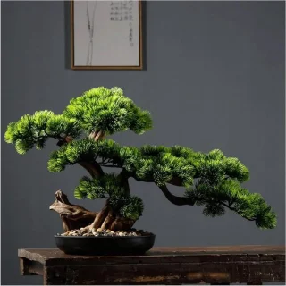 Kunstmatige bonsaiboom nep den 65 cm groen