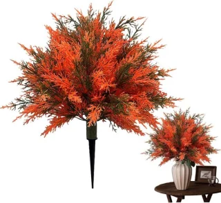 Kunstmatige cederboom 60 cm oranje - kunstplant voor buiten
