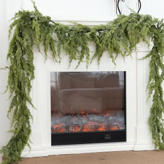 Kunstmatige Cederkrans 2,75 m - Kerstguirlande