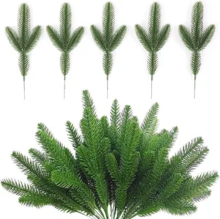 Kunstmatige dennenbladeren takken - 25 cm - groen