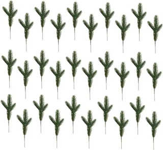 Kunstmatige dennentakken, 30 stuks, groen