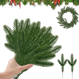Kunstmatige dennentakken 80 stuks voor kerstdecoratie, knutselen en kransen