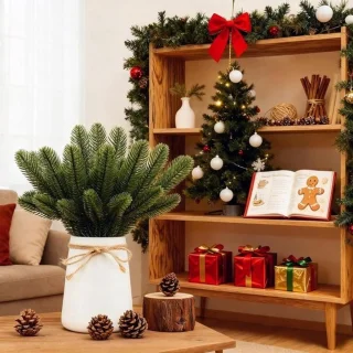 Kunstmatige dennentakken 80 stuks voor kerstdecoratie, knutselen en kransen