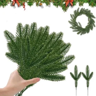 Kunstmatige dennentakken 80 stuks voor kerstdecoratie, knutselen en kransen