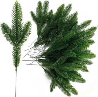 Kunstmatige dennentakken - Groene plectrums - Kerstversiering - 25 stuks