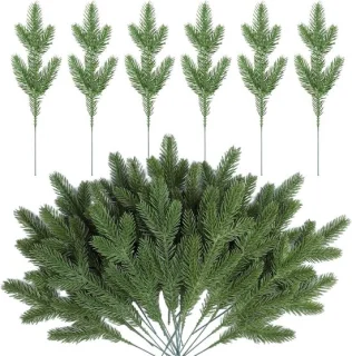 Kunstmatige dennentakken - kerstboom decoratie - 50 stuks - groen