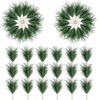 Kunstmatige dennentakken - Kerstdecoratie - 60 stuks - groen