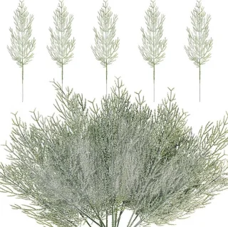 Kunstmatige dennnetakken - besneeuwd - 30 cm - groen