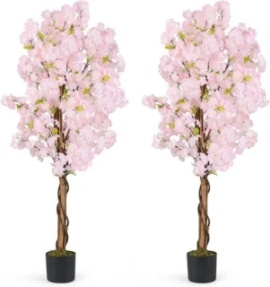 Kunstmatige kersenbloesem boom 150 cm hoog, roze