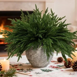 Kunstmatige kerst groene dennen takken 16 stuks